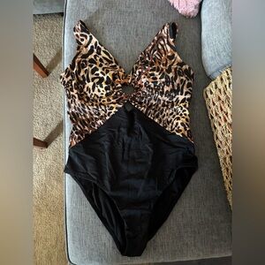 Swimsuits For All One Piece in Leopard and Black